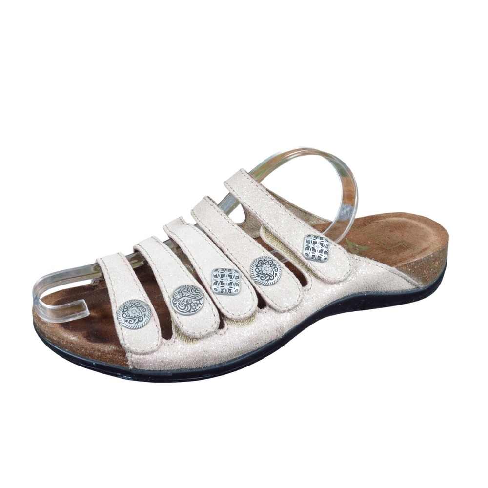 Dansko Janie Women Slide Sandals Size 39 Comfort Walking Champagne Suede Beige‎